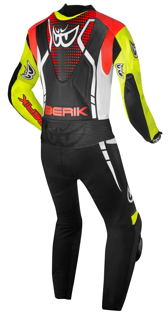 Berik RSF-TECH PRO geperforeerd eendelig motorfiets lederen pak zwart/wit/rood/geel 60 Figuur 2