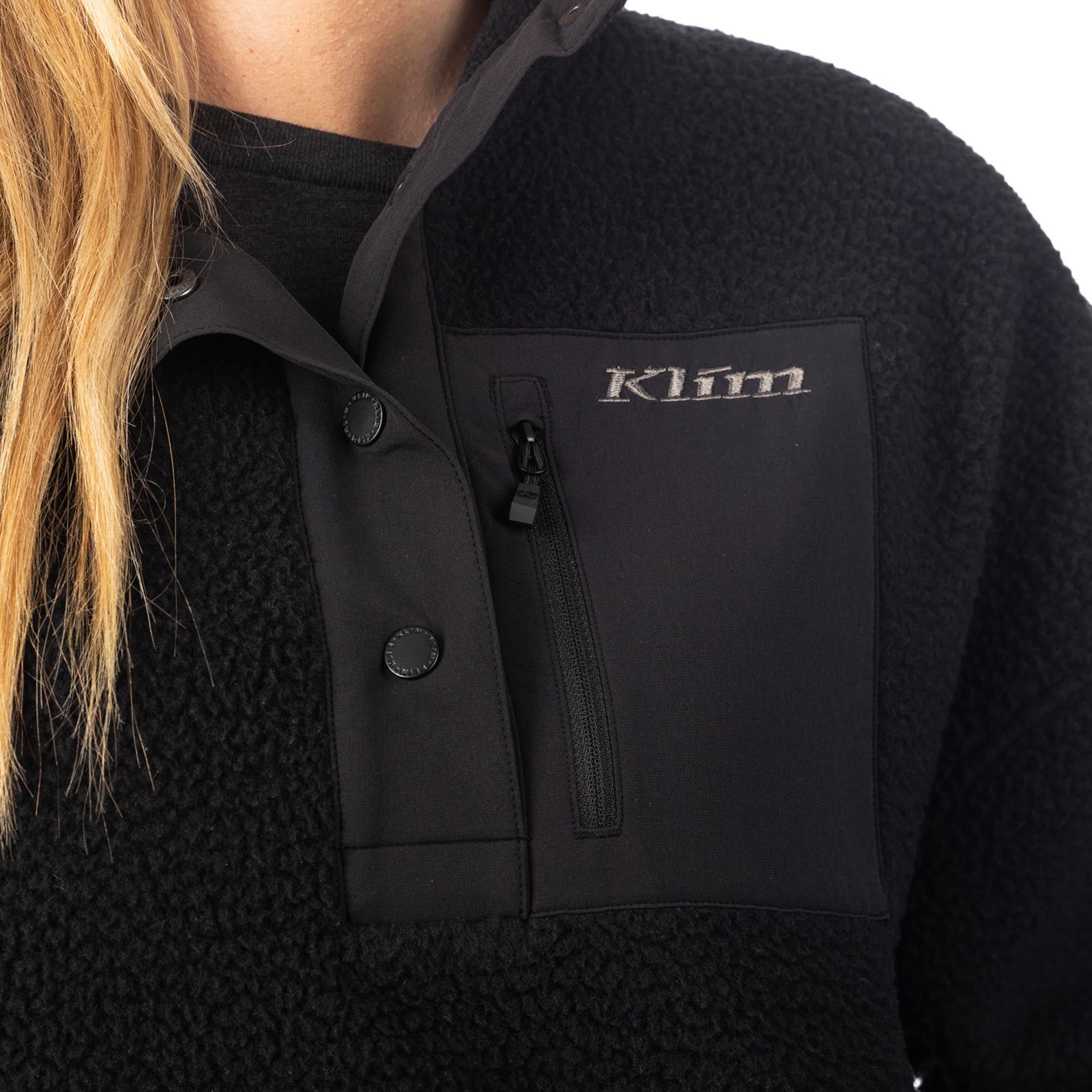 Side view of Klim Sira High Pile Ladies Fleece Hoodie