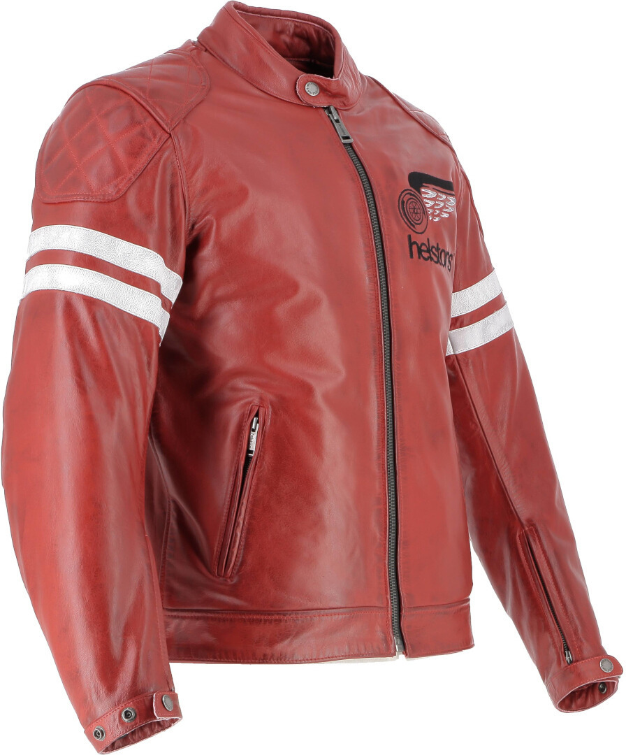 Helstons Jake Speed Motorfiets lederen jas Rood 3XL Figuur 3
