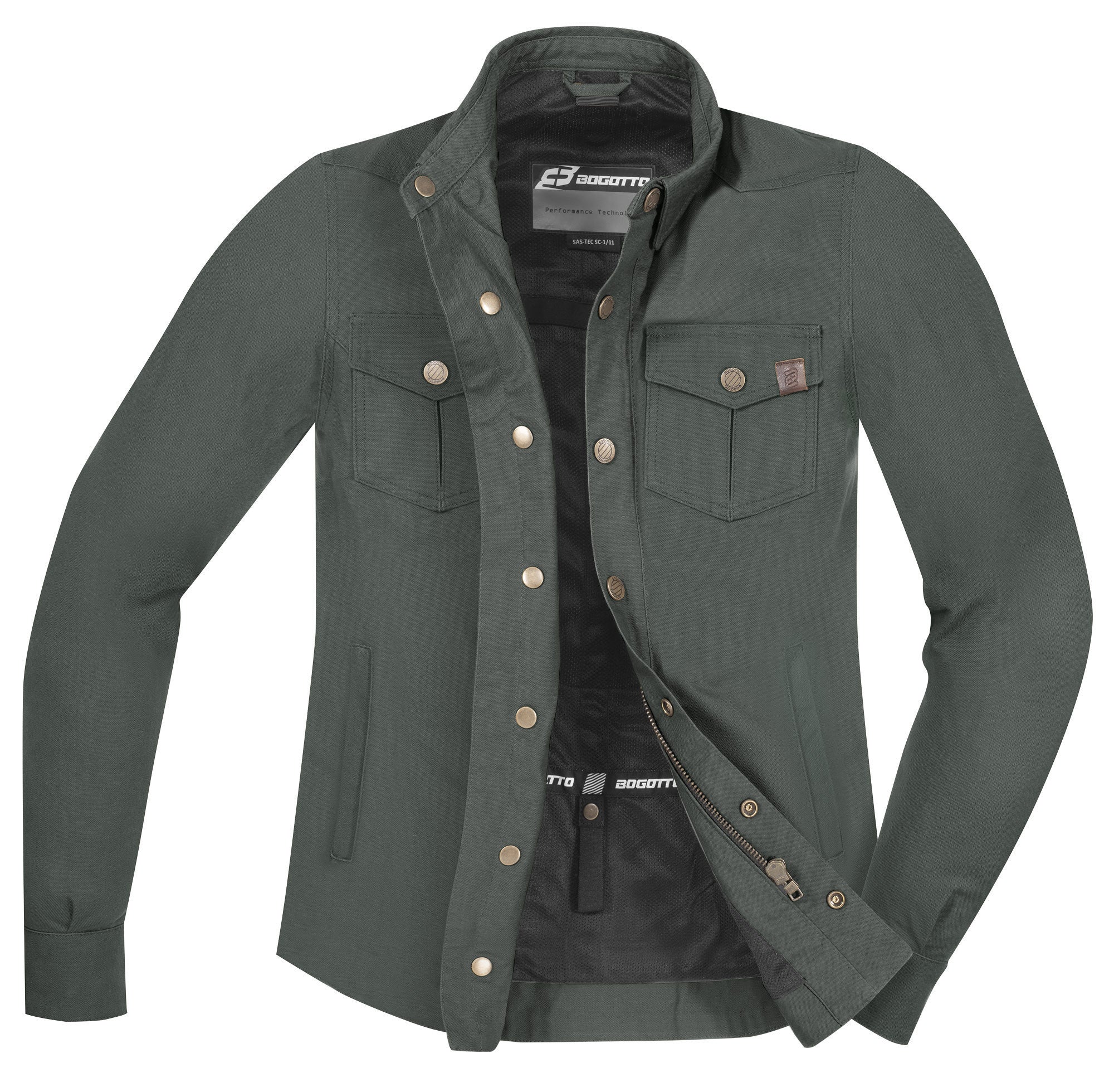 Bogotto Furrow Camicia da moto Verde XXL Figura 3