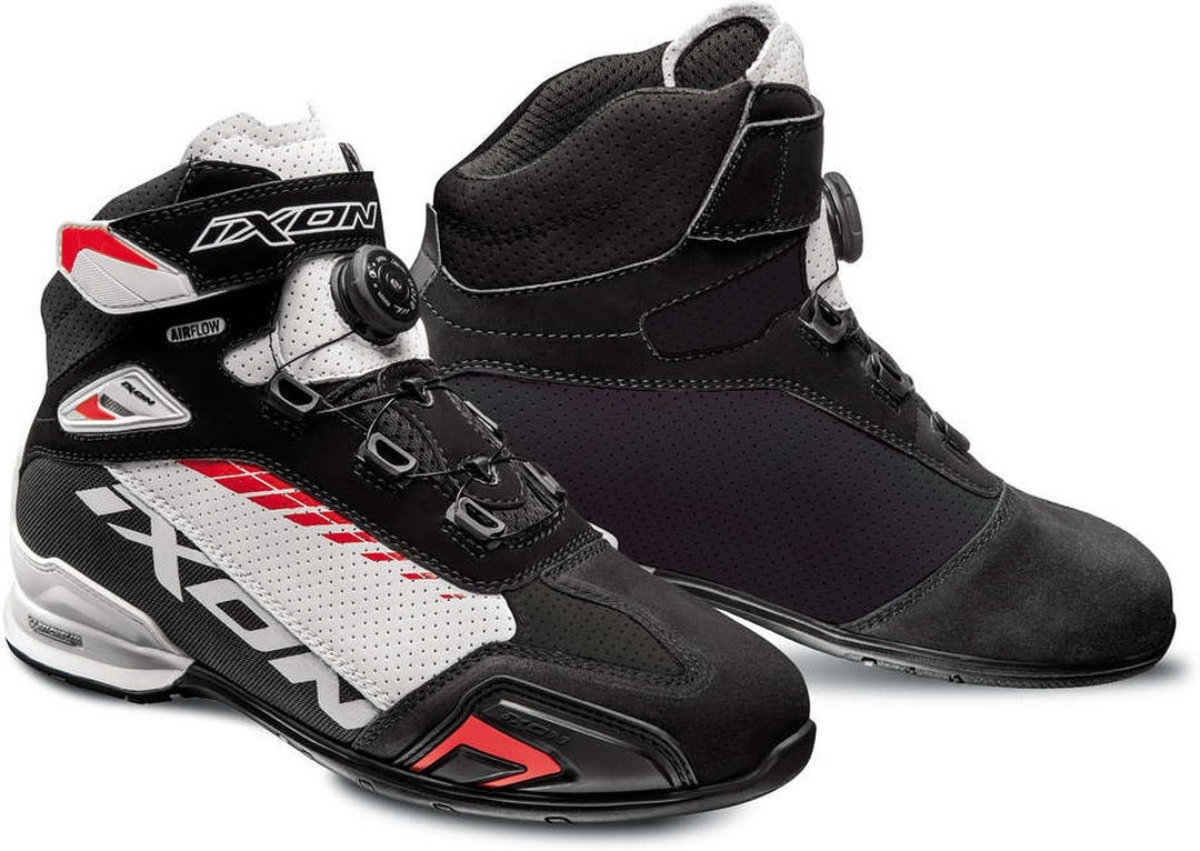 Ixon Bull Vented Motorradschuhe schwarz/weiß/rot 44 Abbildung 1
