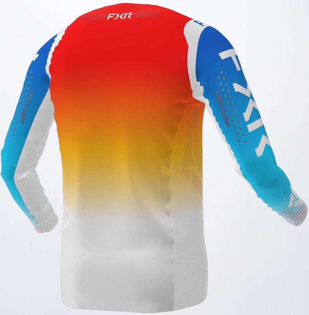 FXR Helium RaceDiv Motocross Jersey branco/vermelho/amarelo M Figura 2