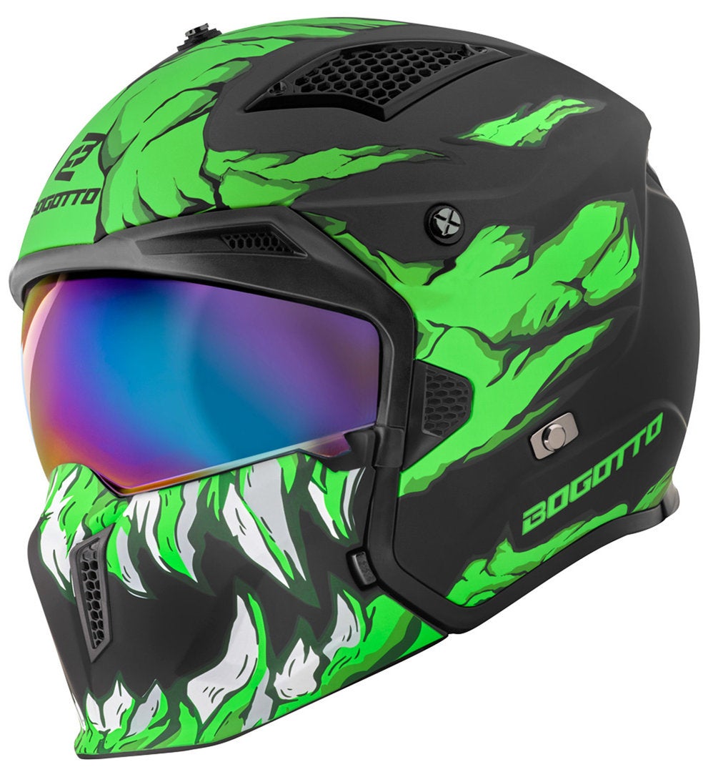 Bogotto Radic Skulash Casco Verde/Nero XL Figura 5