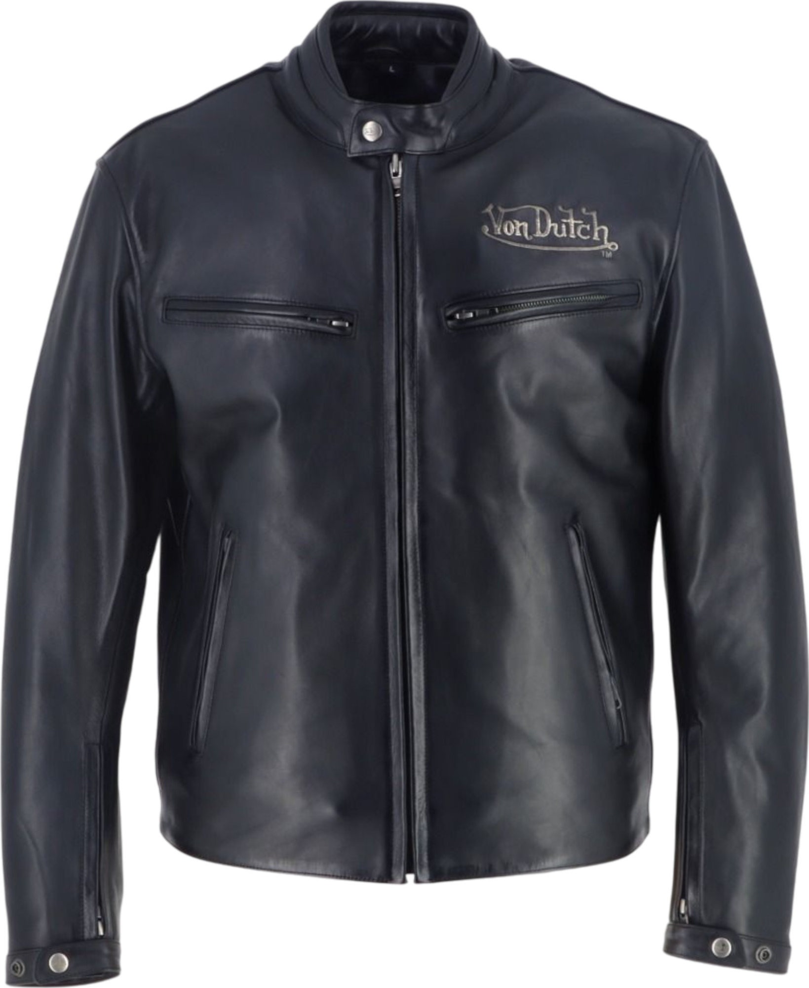 Von Dutch X Helstons Basic Moottoripyörän nahkatakki 2XL Kuva 1