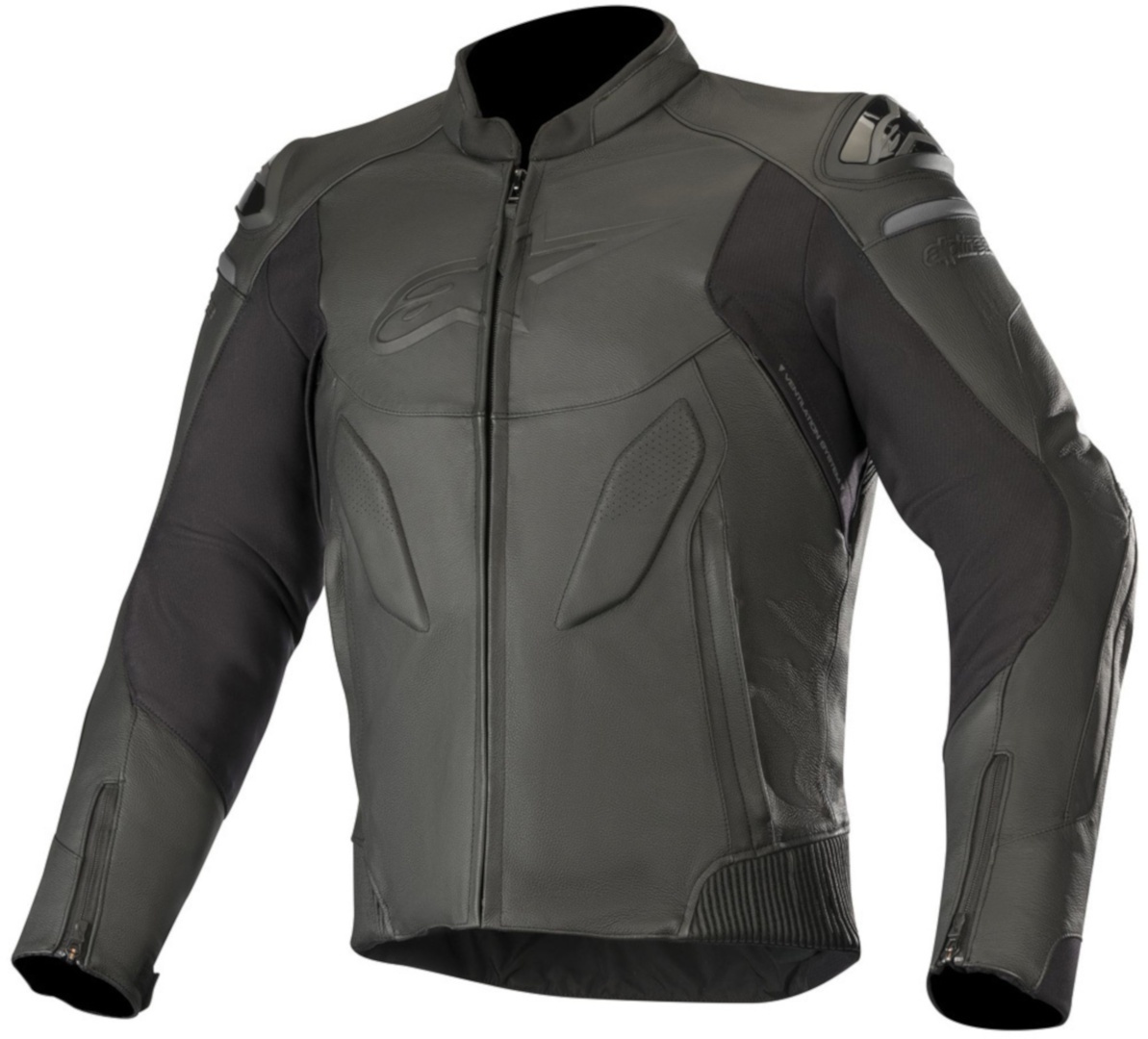 Alpinestars Caliber Jachetă de piele de motocicletă negru 48 Figura 1