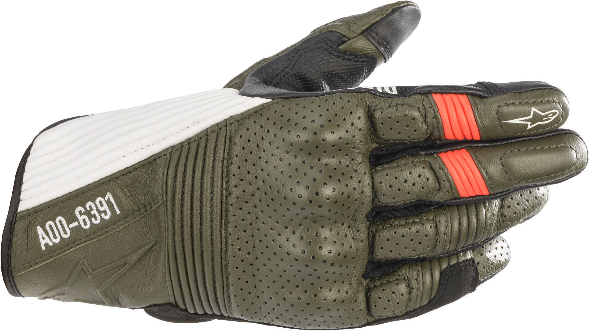 Alpinestars AS-DSL Kei Motorcykelhandsker grøn/hvid/sort M Figur 1
