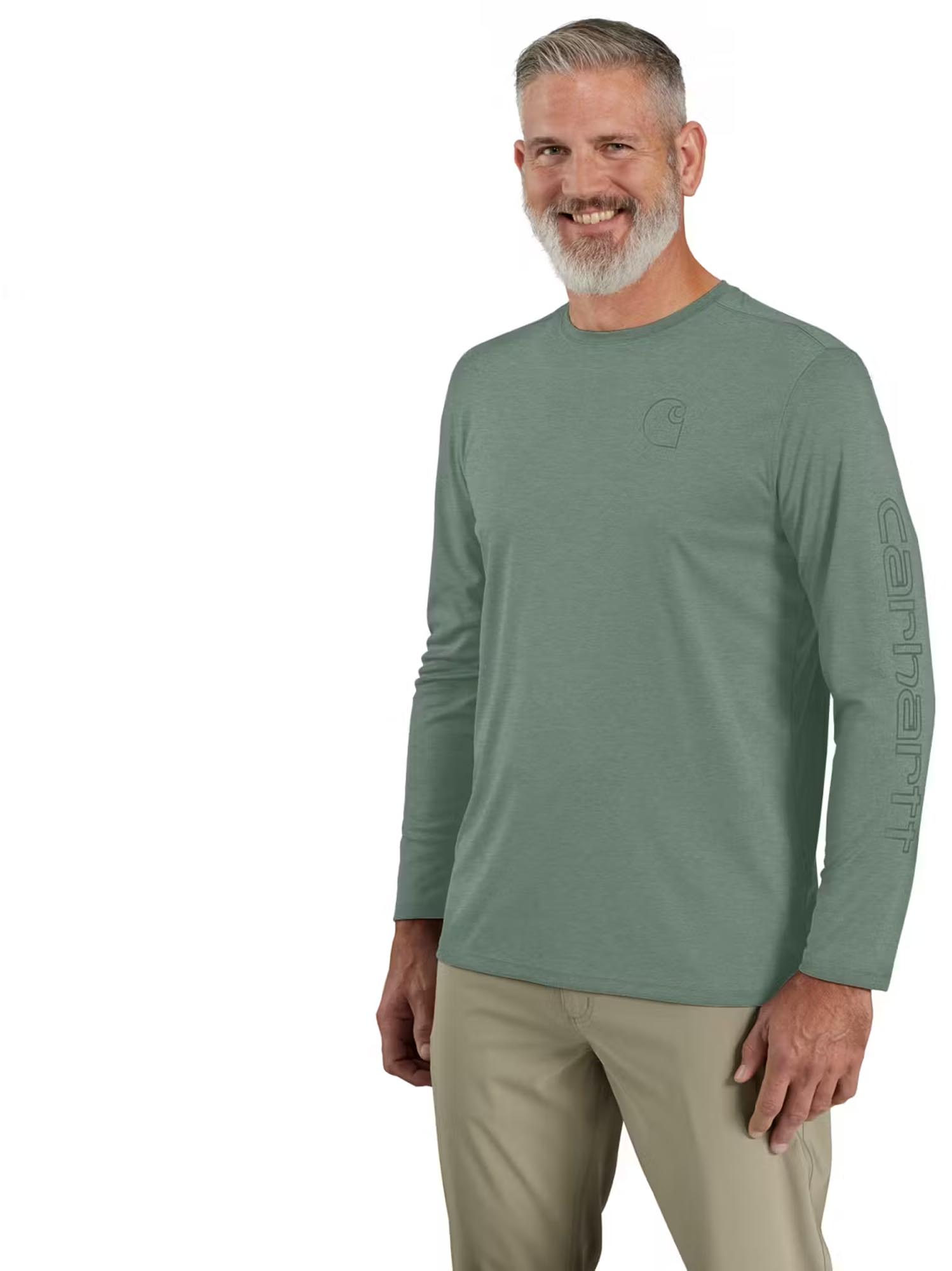 Carhartt Force Sun Defender™ Long-Sleeve Logo Graphic Long-Sleeve Functioneel overhemd groen M Figuur 2