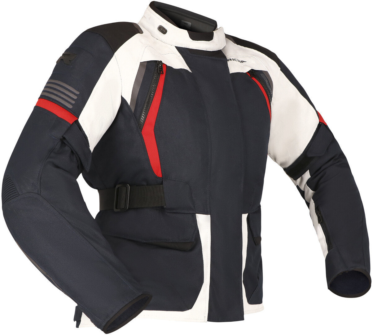Richa Phantom 3 wasserdichte Damen Motorrad Textiljacke hellgrau/blau/rot L Abbildung 1
