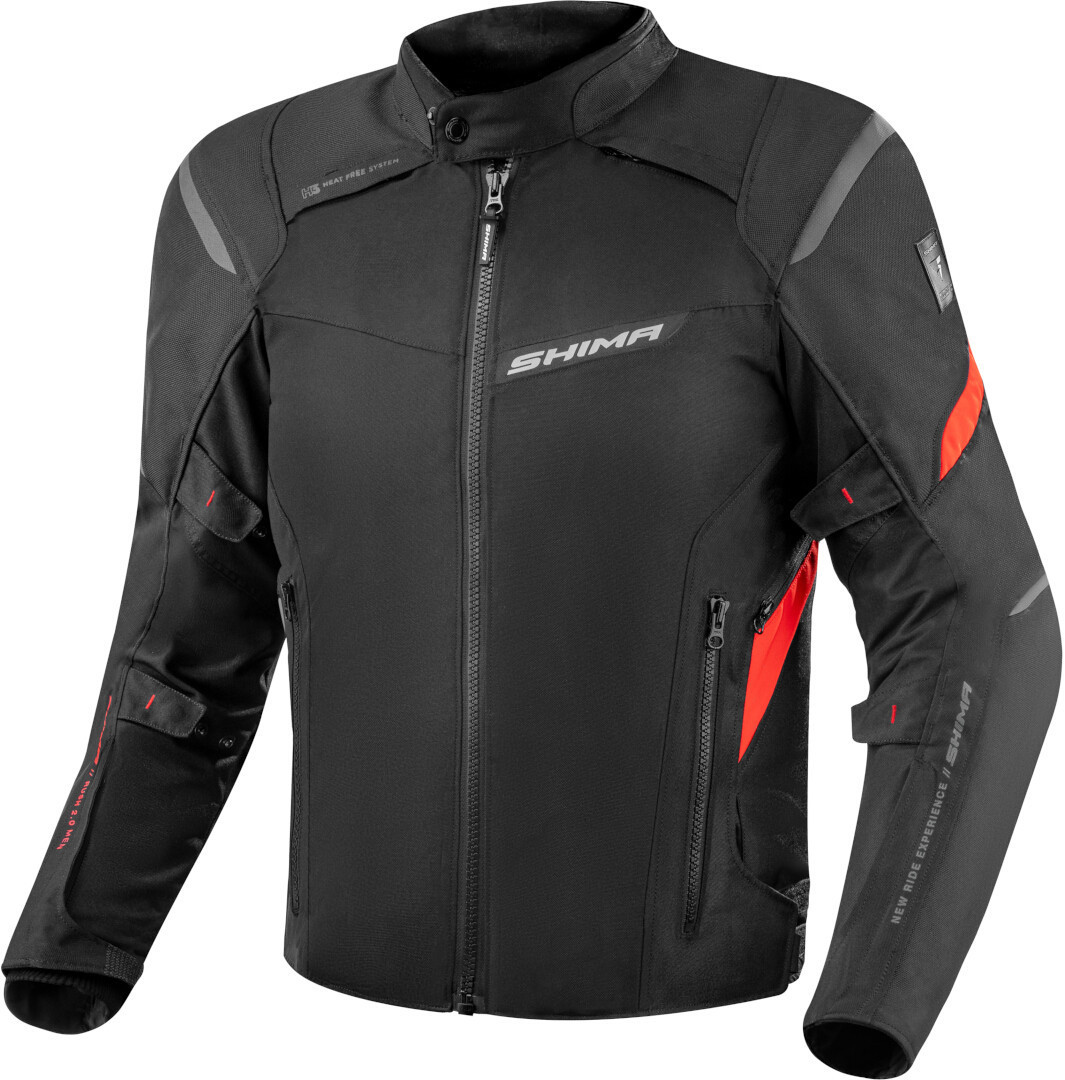 SHIMA Rush 2.0 impermeabile Moto Tessile Giacca nero/rosso L Figura 1