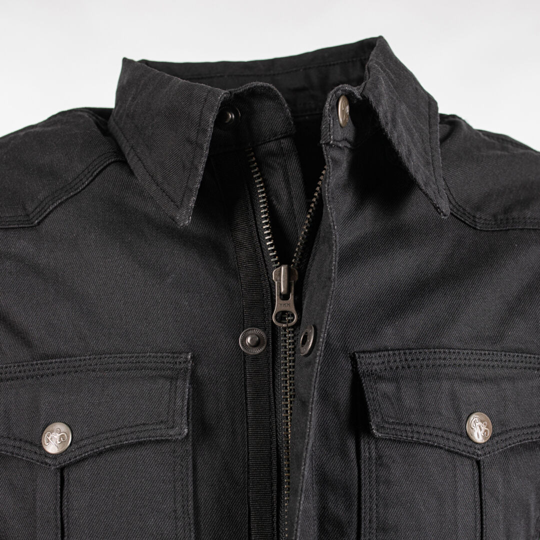 Rusty Stitches Dann Chemise de moto noir XL Figure 8
