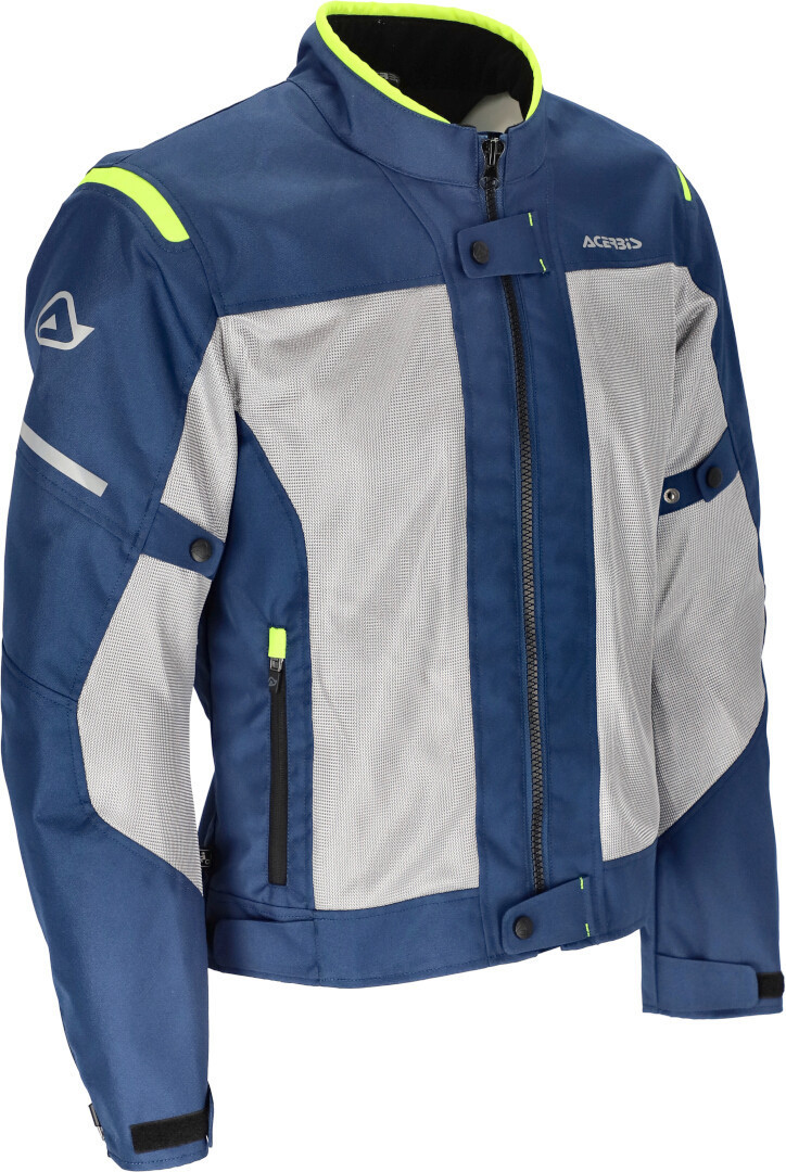 Acerbis Ramsey Vented Motorcycle Textile Jacket blue/yellow L Figure 1