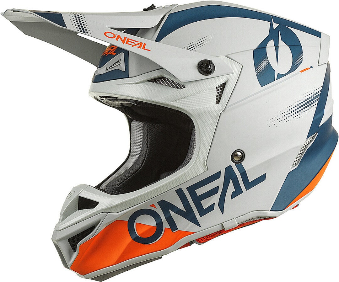 Oneal 5Series Haze V.22 Casque de motocross Blanc/Bleu/Orange L (59/60) Figure 1