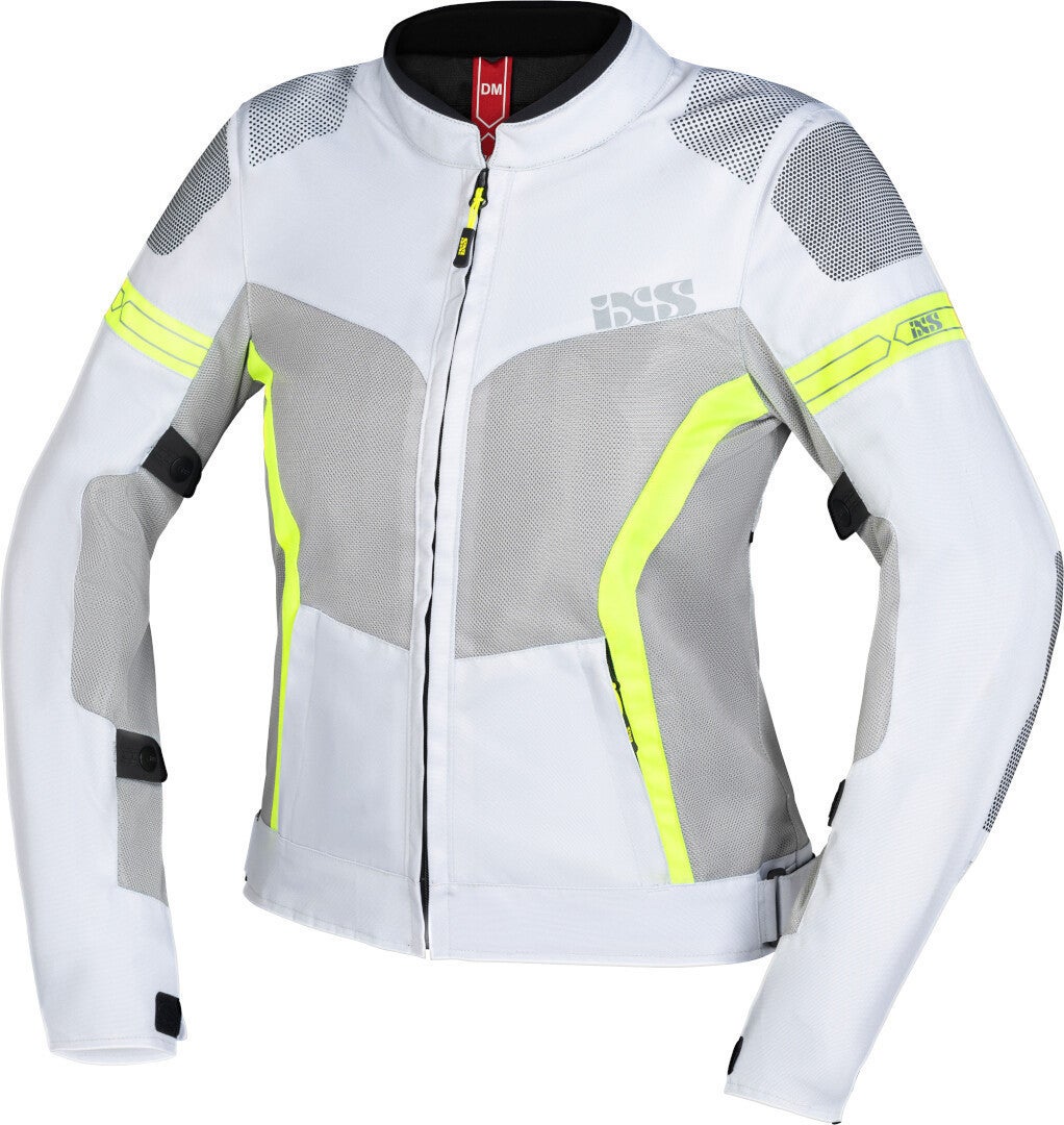 IXS Trigonis-Air Dames Motorfiets Textiel Jas grijs/geel L Figuur 1