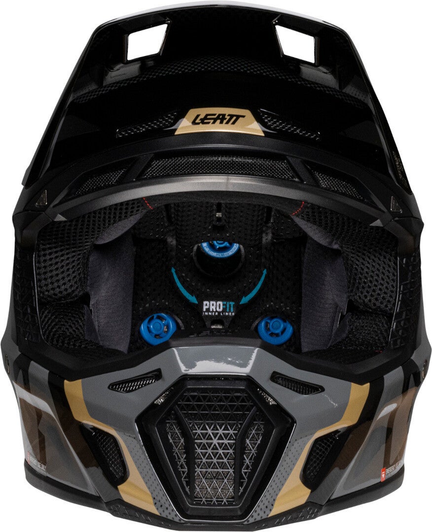 Side view of Leatt 8.5 2025 Motocross Helmet with Goggles