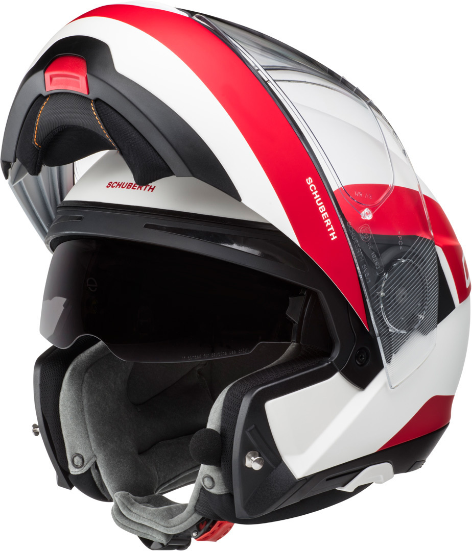 Schuberth C4 Pro Fragment Helm wit/rood M (57) Figuur 2