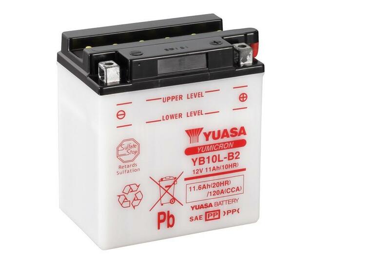 YUASA YUASA konventionellt YUASA-batteri utan syrapaket - YB10L-B2 Batteri utan syrapaket Figur 2