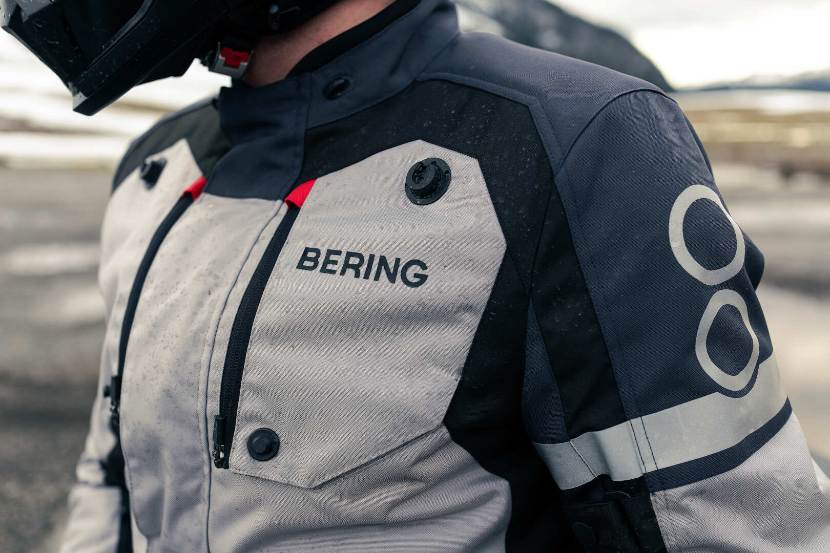 Bering Halifax 17353 wasserdichte Motorrad Textiljacke hellgrau/anthrazit M Abbildung 13