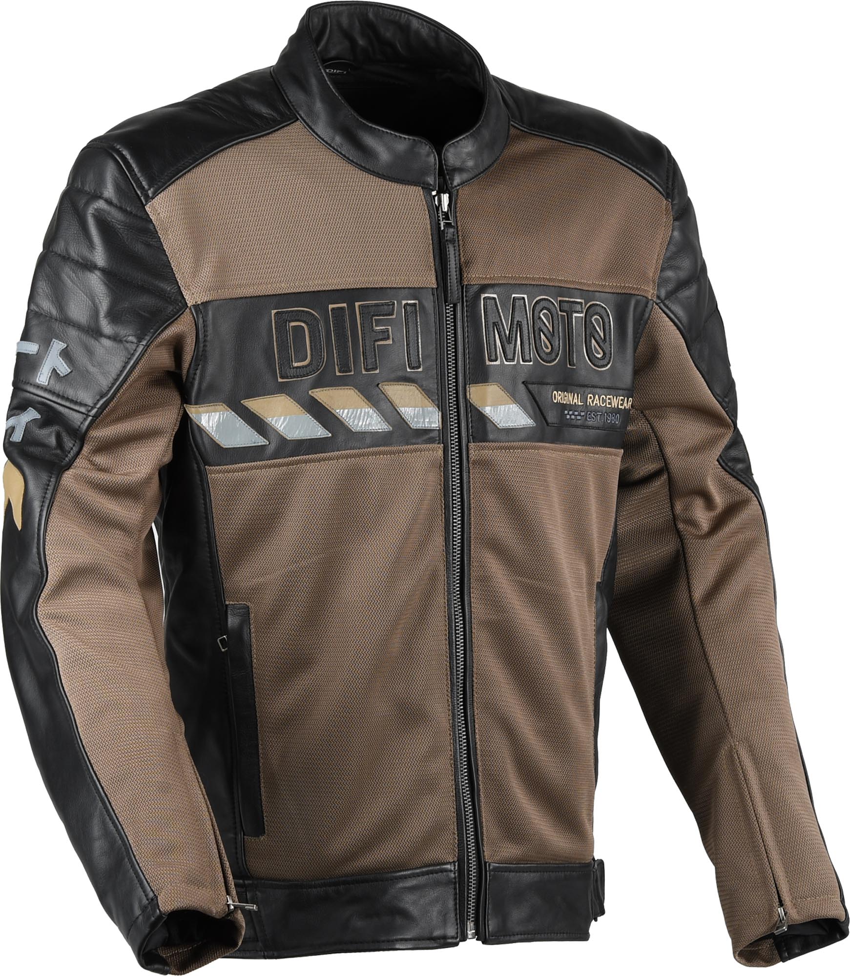 DIFI Iconic Air Motorcycle Leather Jacket brown/black 56 Figure 1
