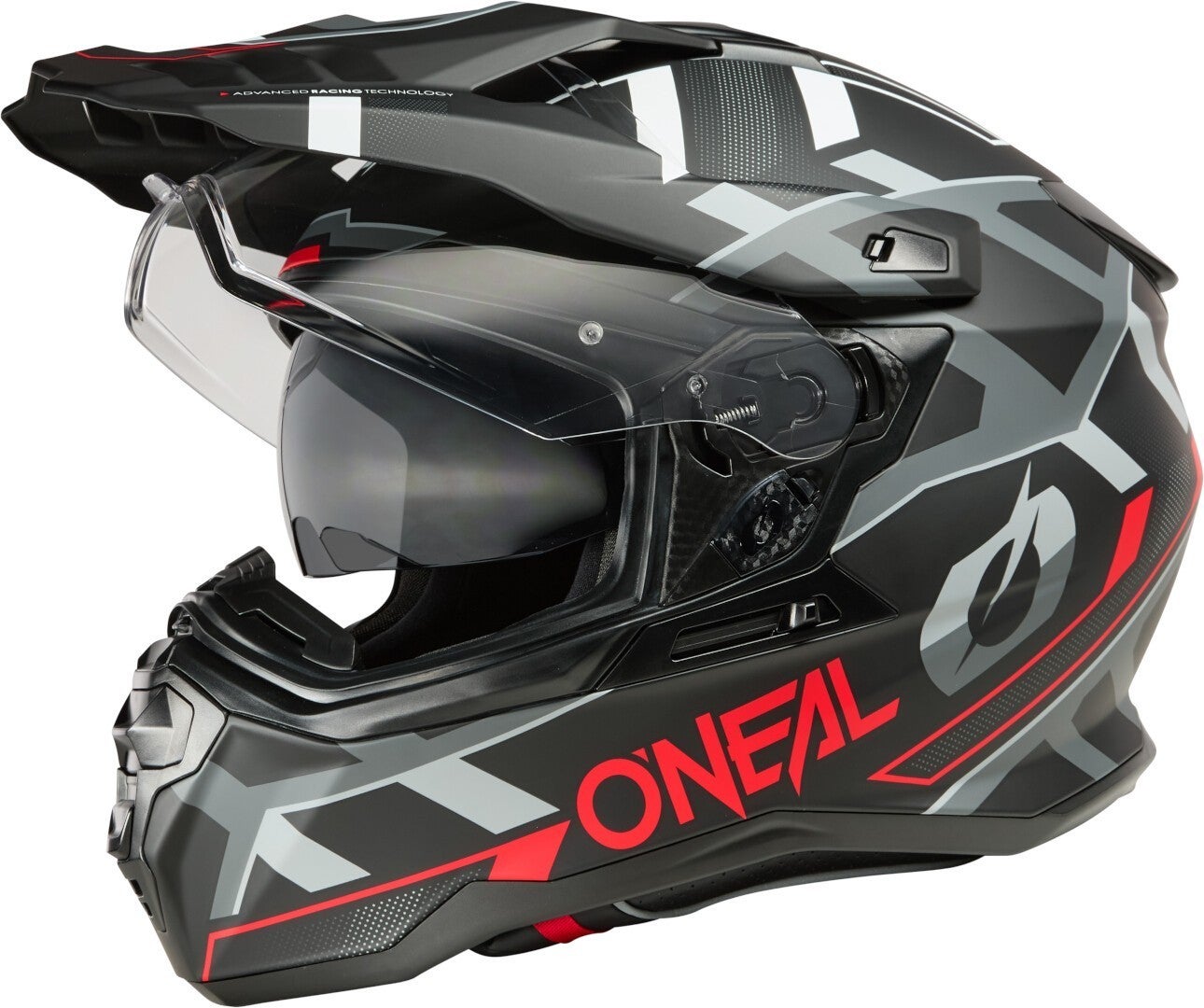 Oneal D-SRS Square V.25 Motocross hjelm sort mat/grå/rød M Figur 8