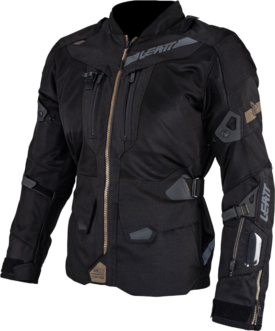 Leatt ADV FlowTour 7.5 waterproof Motorcycle Textile Jacket black/dark grey 3XL Figure 1