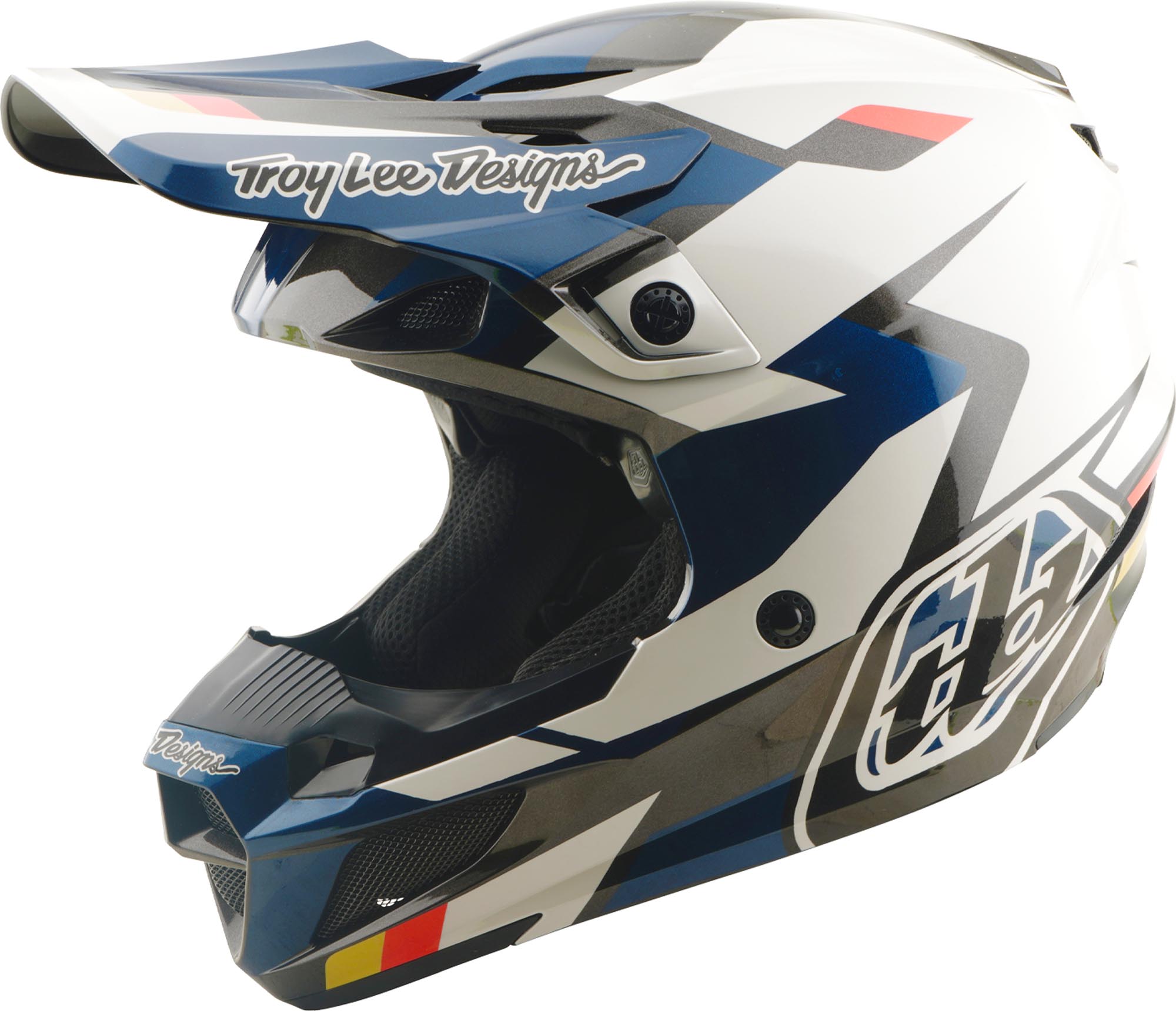 Troy Lee Designs SE5 Polycarbonate MIPS Roamer Motocrosshjelm Blå/hvit Tap (58/59) Figur 1