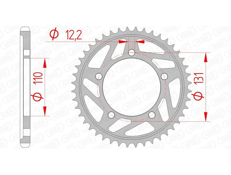 AFAM Kedjesats 525XHR3 16/45 Standard - Standard Bakdrev 164800 Figur 3