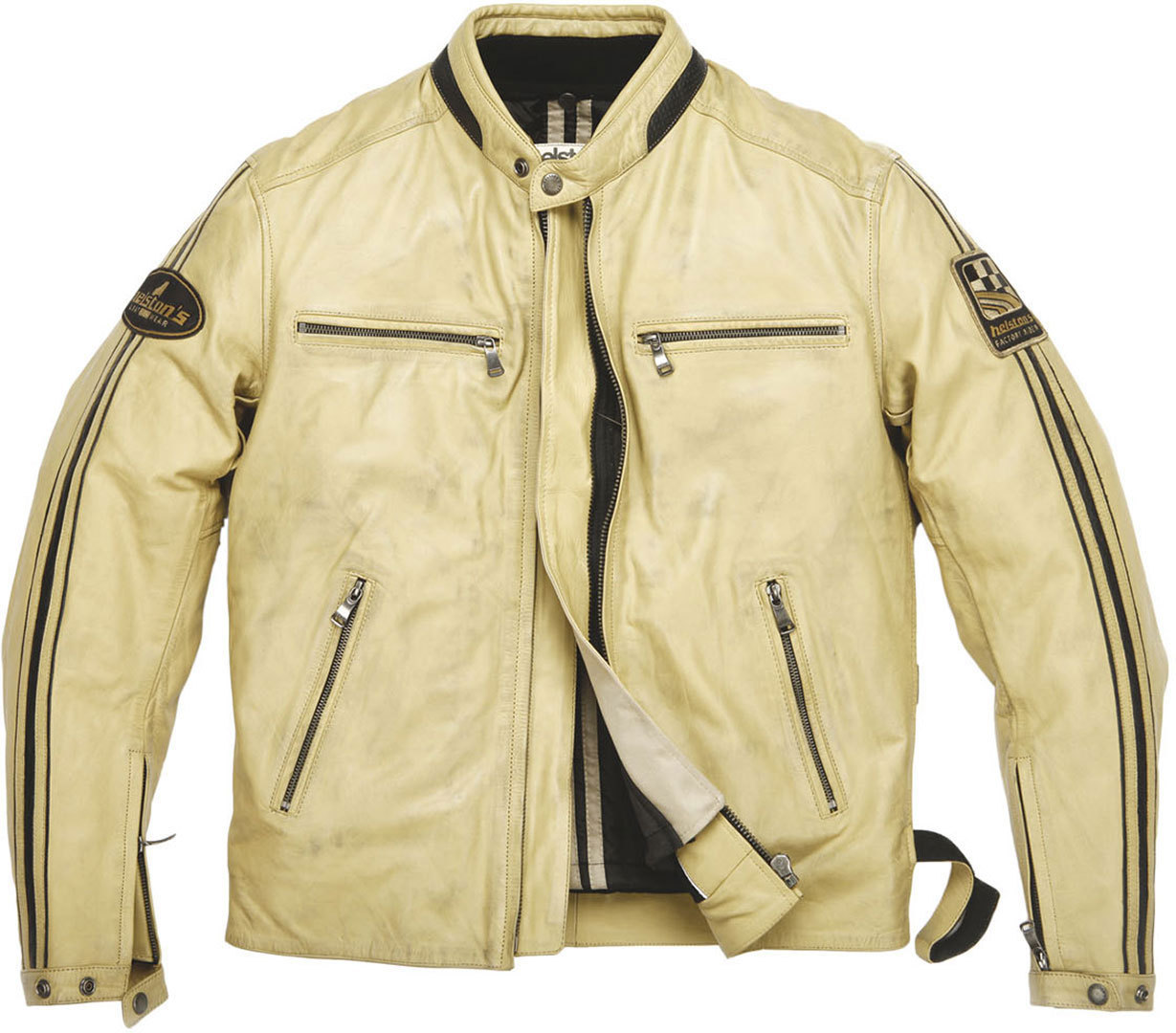 Helstons ACE Rag Motorrad Lederjacke beige XXL Abbildung 1