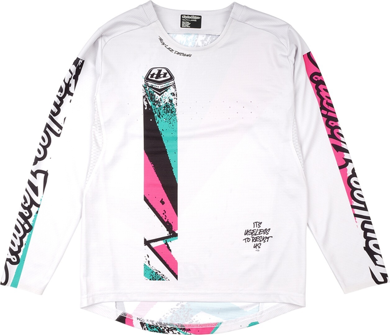 Troy Lee Designs Full Pull Sprint Kids Bicycle Jersey white YES Figure 1