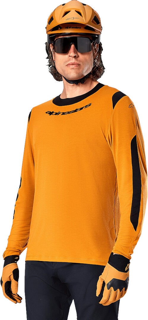 Alpinestars A-Dura Dri Wool Long Sleeve Bicycle Jersey Gold L Figure 2