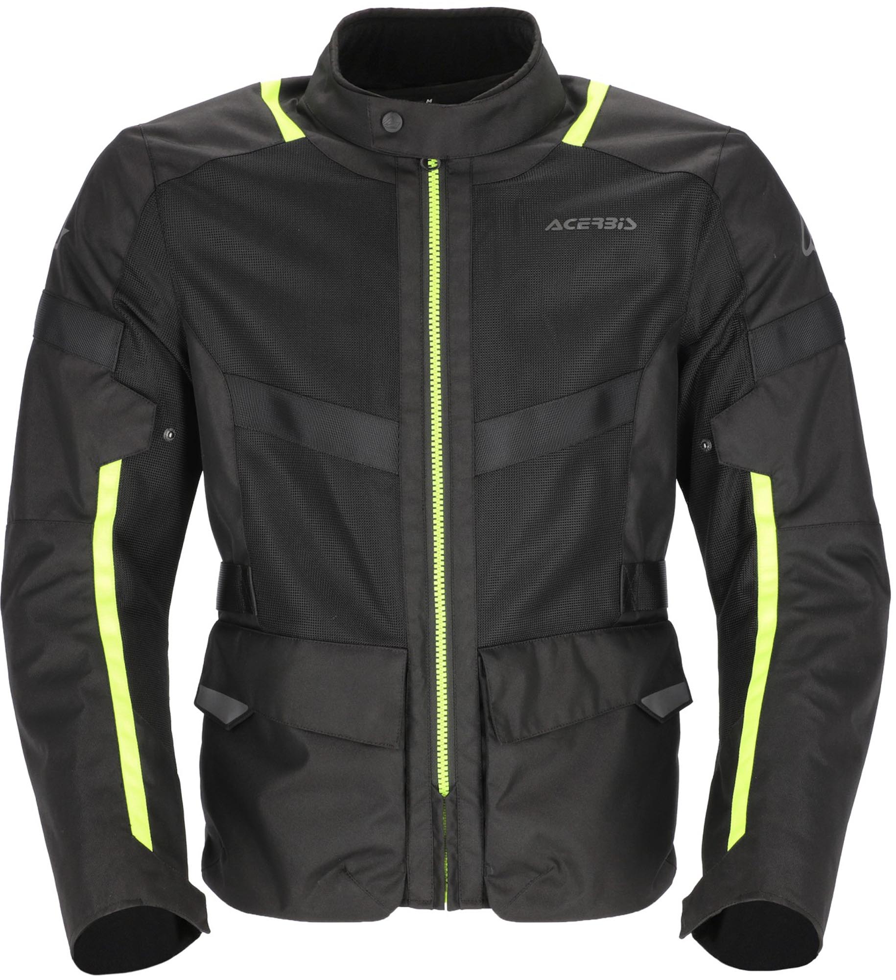 Acerbis Ramsey Vented Long Motorcycle Textile Jacket black/yellow XXL Figure 3