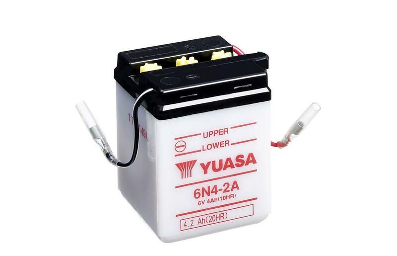 YUASA YUASA konventionellt YUASA-batteri utan syrapaket - 6N4-2A Batteri utan syrapaket Figur 2