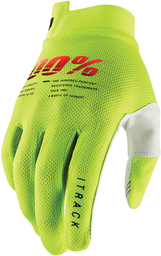 100% iTrack Fiets handschoenen neongeel L Figuur 1