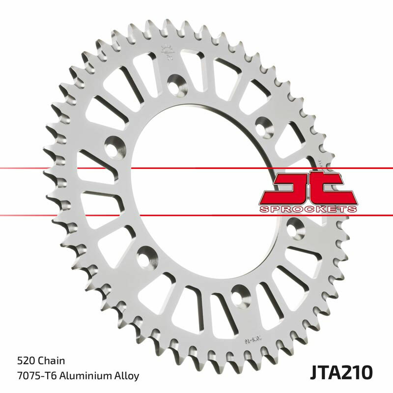 JT SPROCKETS Pinionul spate ultra-ușor auto-curățant din aluminiu 210 - 520 Figura 1