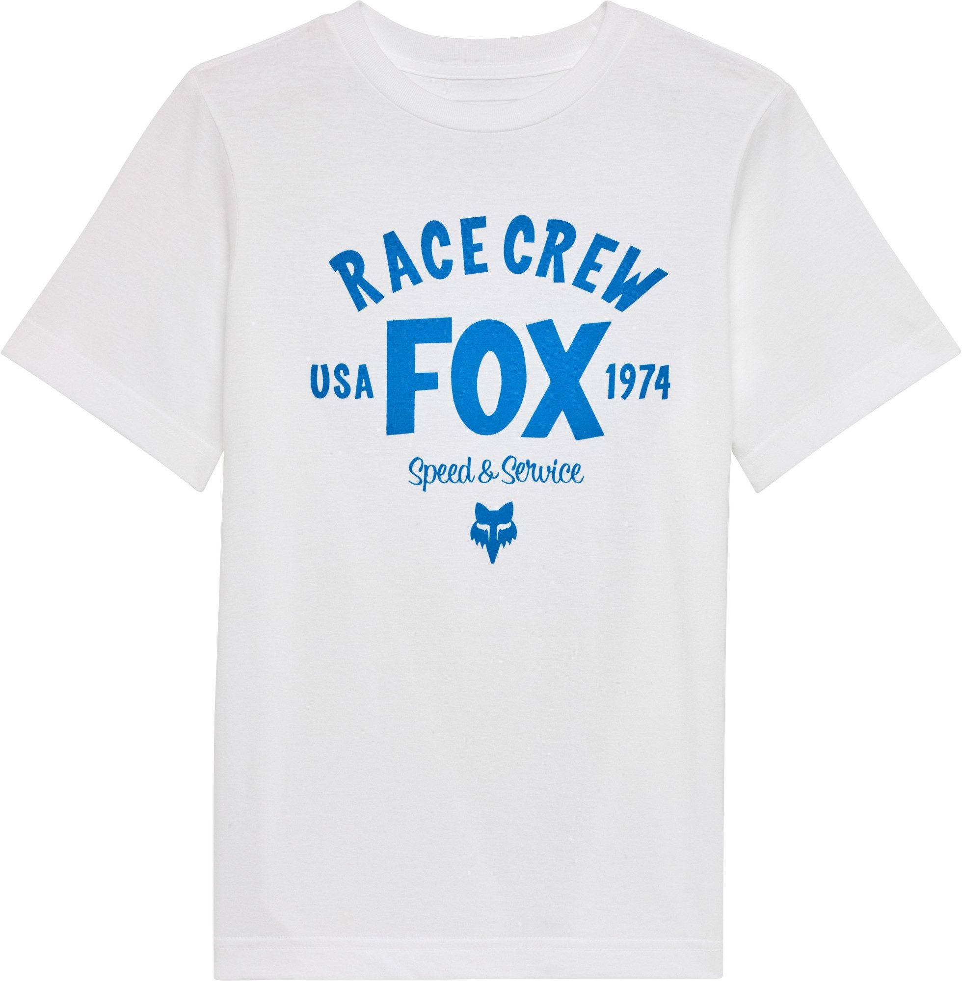 FOX Slogan Jeugd T-Shirt wit/blauw YS Figuur 1