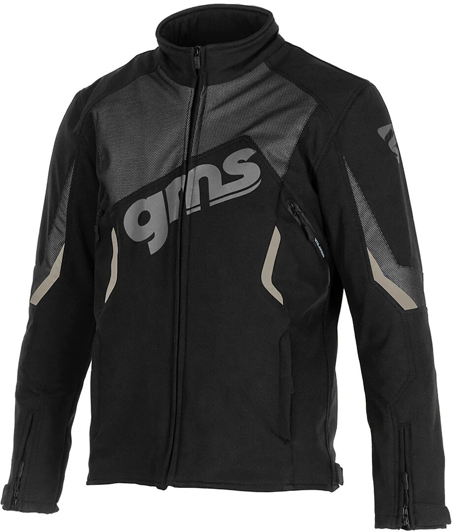 GMS Arrow Motorrad Softshell Jacke schwarz/grau S Abbildung 1