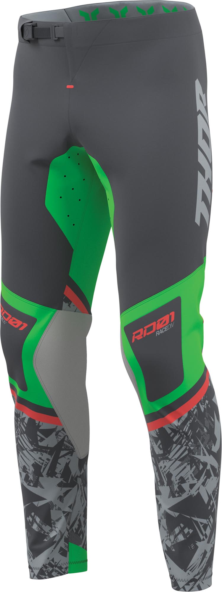 Thor Sportmode Punkd Pantaloni de motocross gri/verde 29 Figura 1