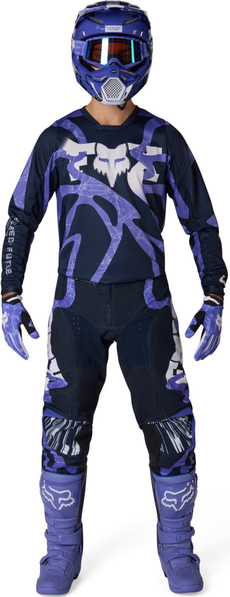 FOX 180 Diffuse Special Edition Motocrosstrøje Blå/lilla L Figur 8