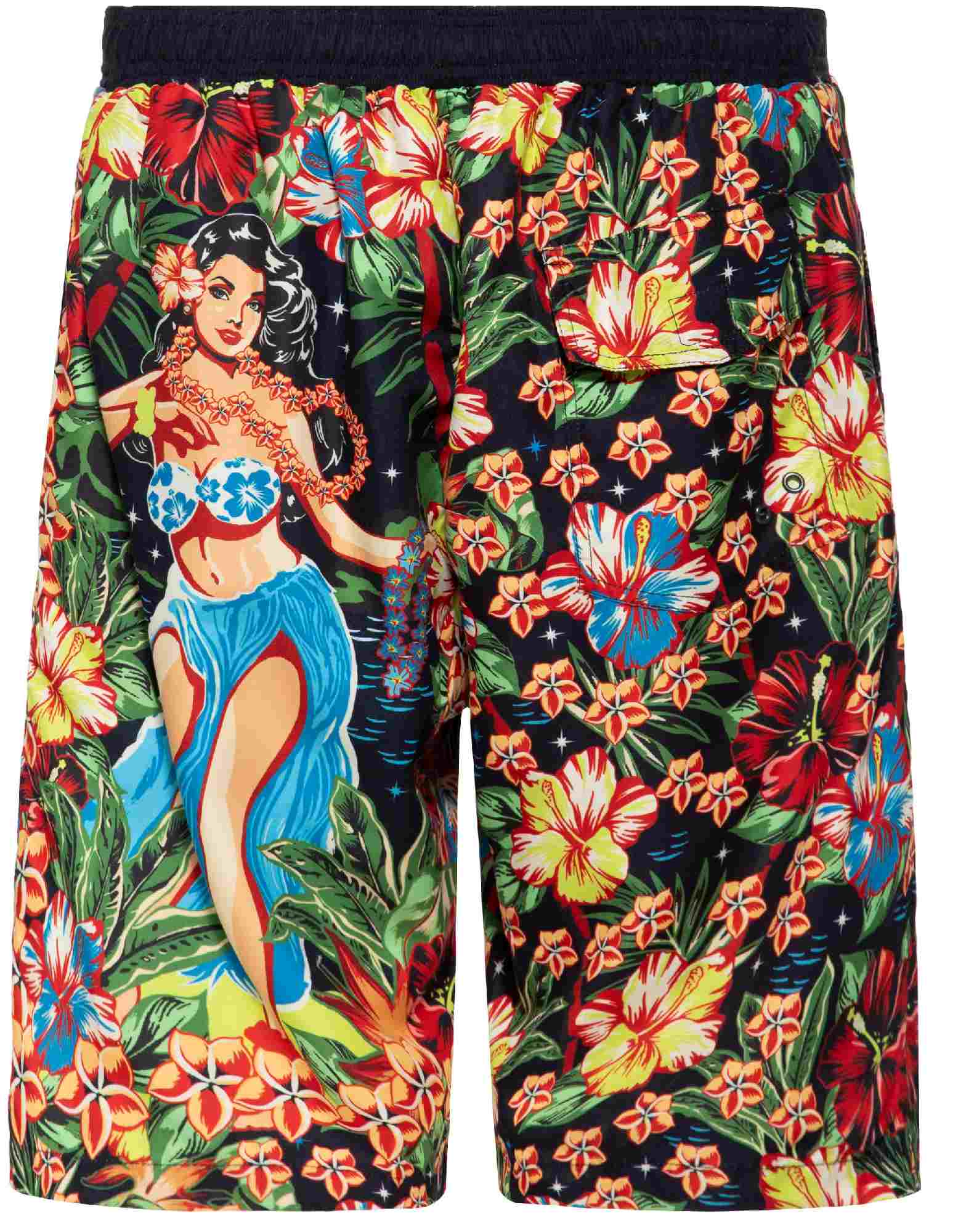 King Kerosin Hula Girl Short de bain noir/multicolore S Figure 2