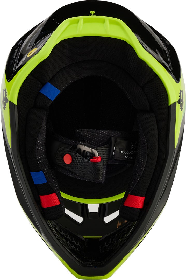 FOX V3 Streak Casco da motocross per ragazzi nero/verde Y/M (51/52) Figura 5