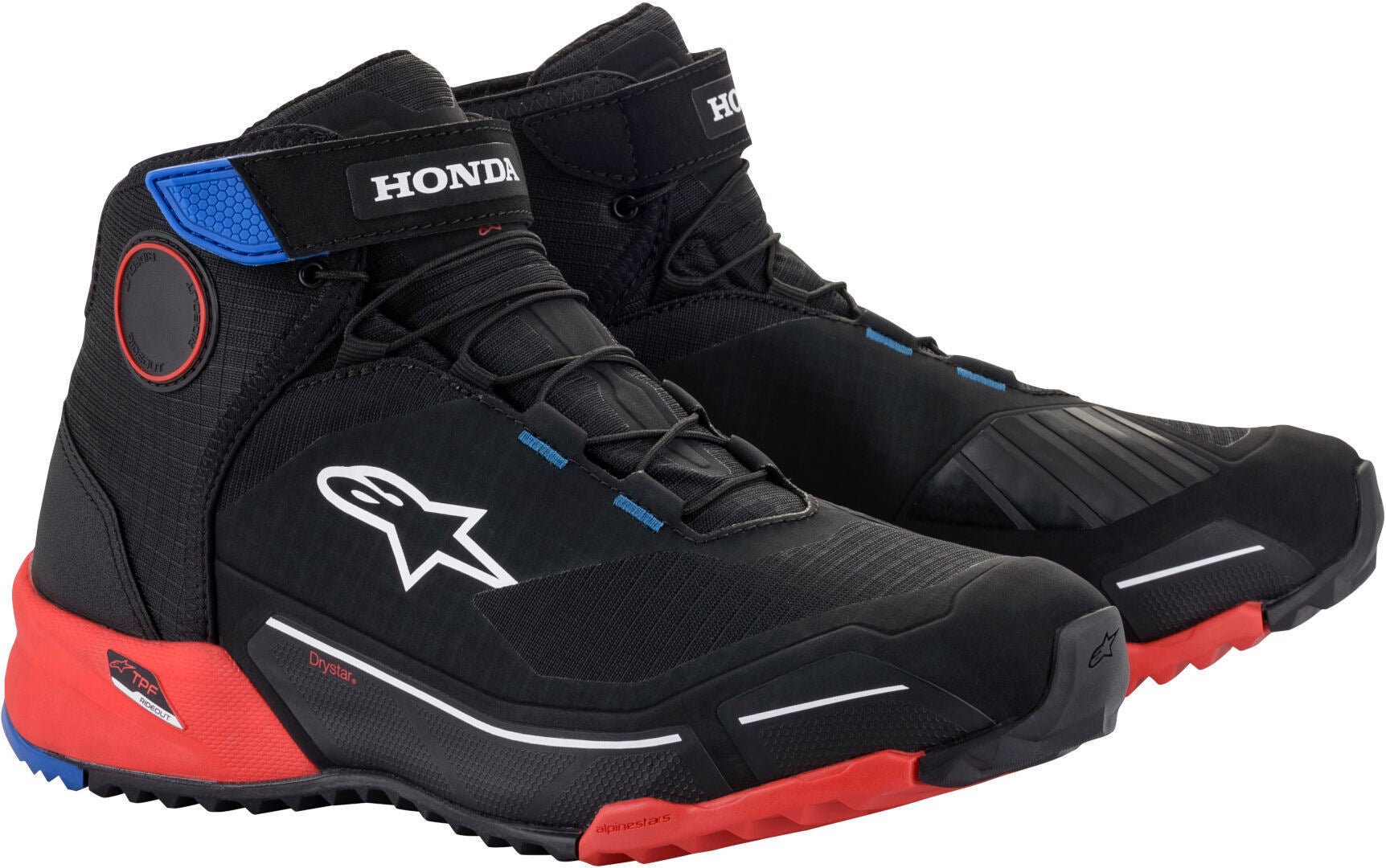 Alpinestars Honda CR-X Drystar Motorcykel sko sort/rød/blå 12,5 (46) Figur 1