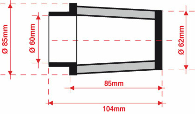 Filtre à air BMC Filtre à air conique Ø60mm - FBSS60-85 Figure 4