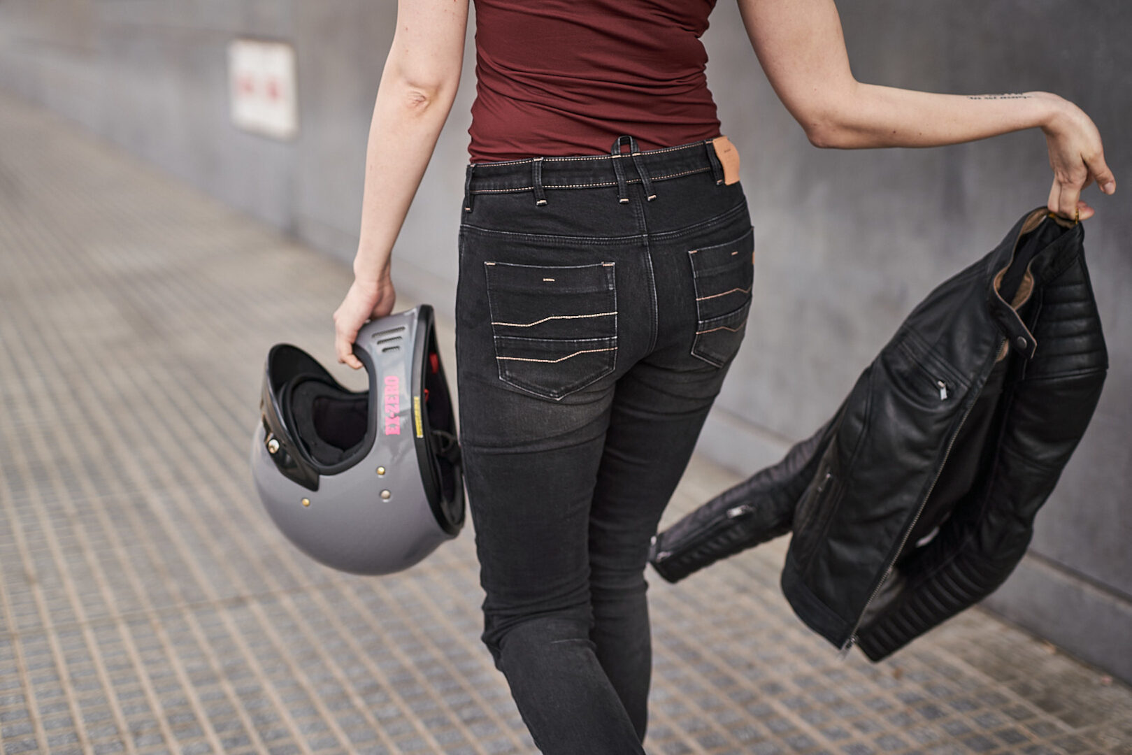 SHIMA Devon Damen Motorrad Jeans schwarz 24 L30 Abbildung 8