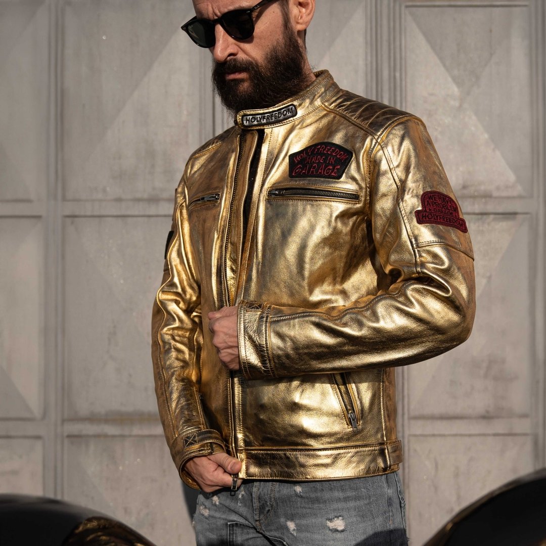 HolyFreedom Zero Lingotto Motorrad Lederjacke S Abbildung 14
