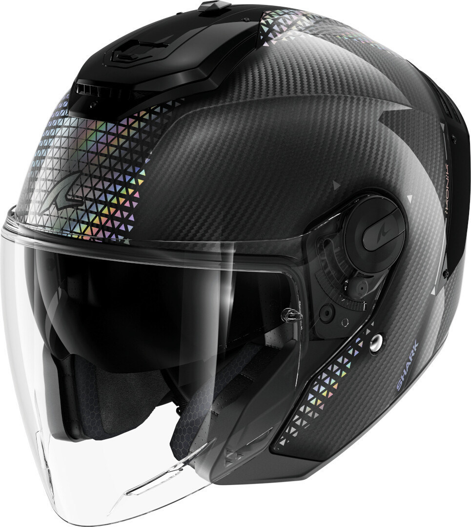 Shark RS Jet Carbon Ikonik Cască cu reacție Negru/argintiu XS (53/54) Figura 1