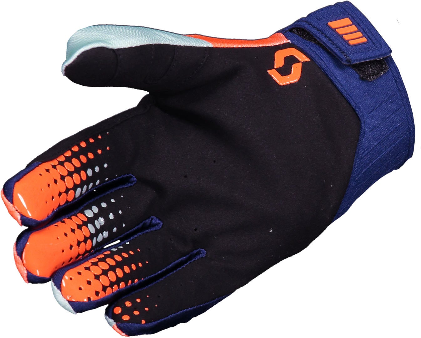 Scott 450 Angled Motocross Gloves orange/blue 2XL Figure 2
