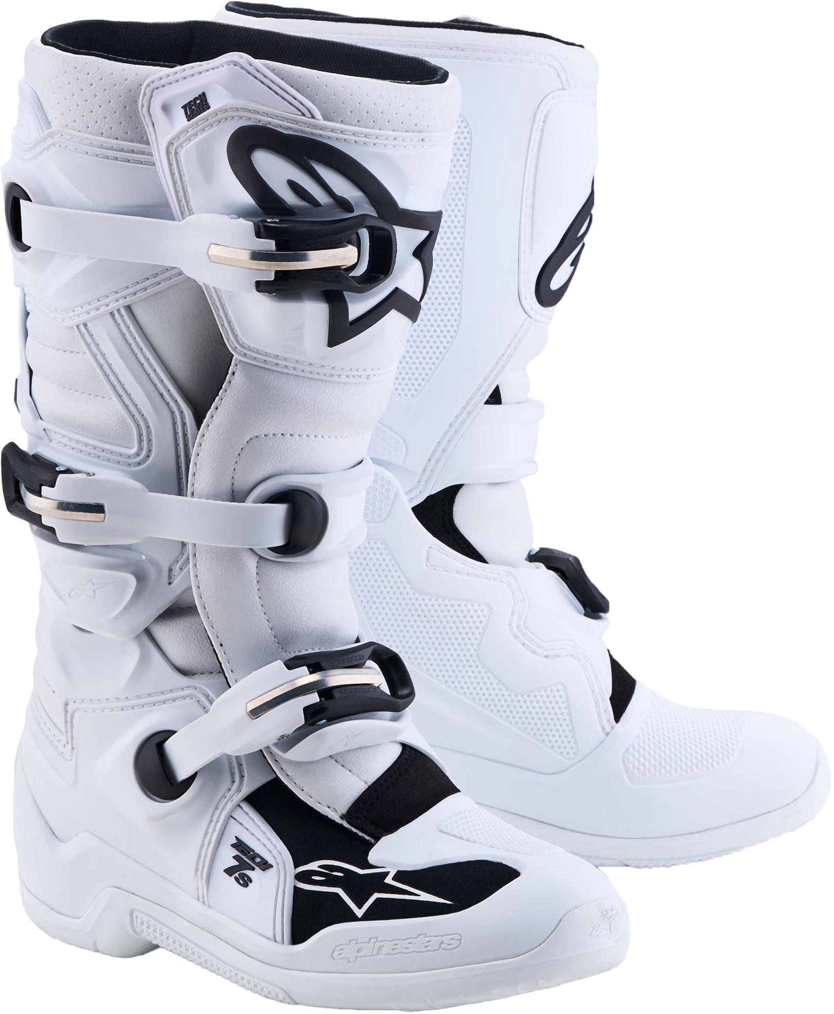 Alpinestars Tech 7S Botas de Motocross Juvenil Branco 6 Figura 1