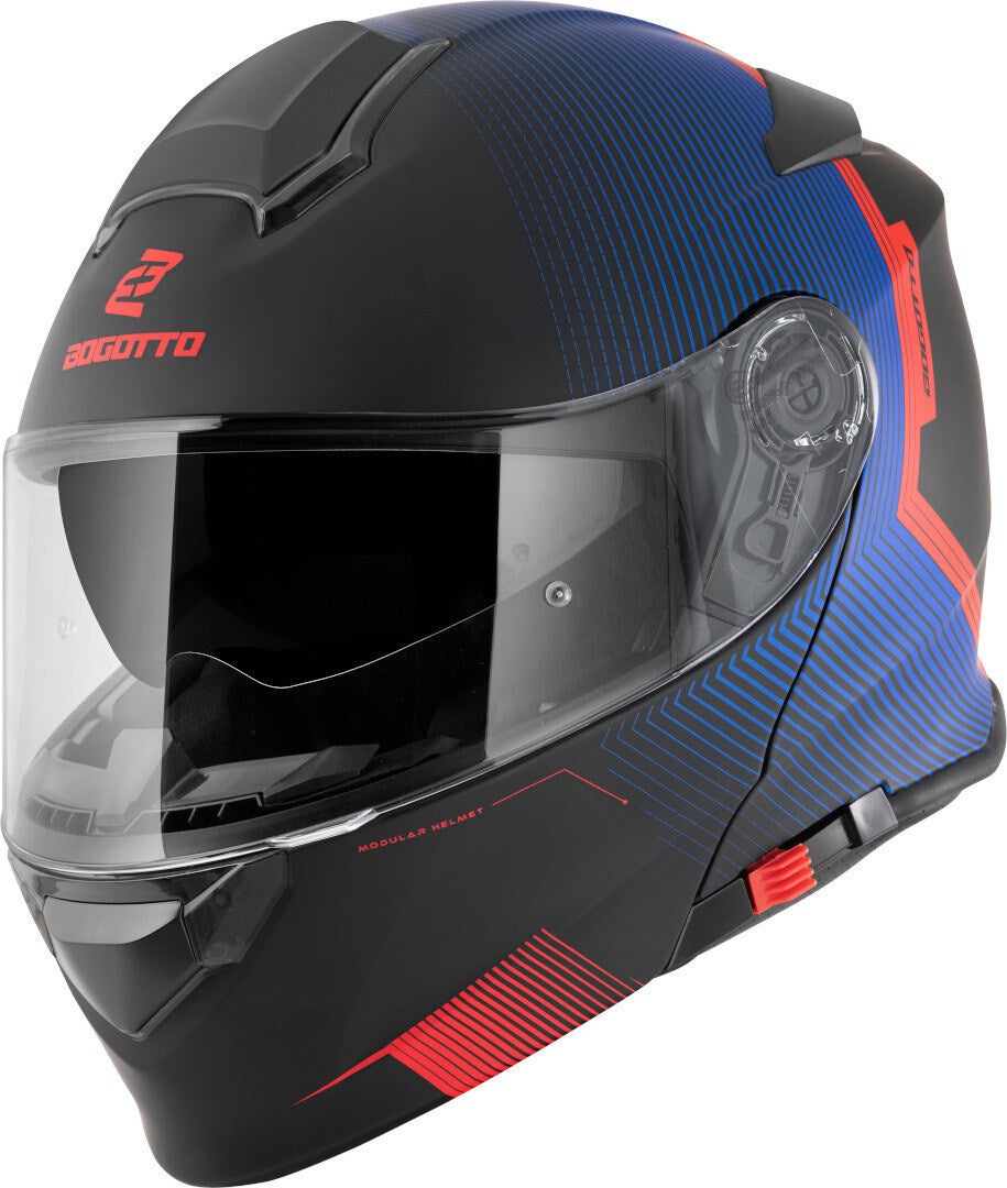 Bogotto H271 Wayke Casque Noir mat/rouge/bleu M (57/58) Figure 3