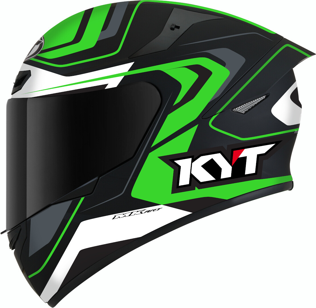 KYT TT Course Overtech ヘルメット 黒/緑 2XL 図1