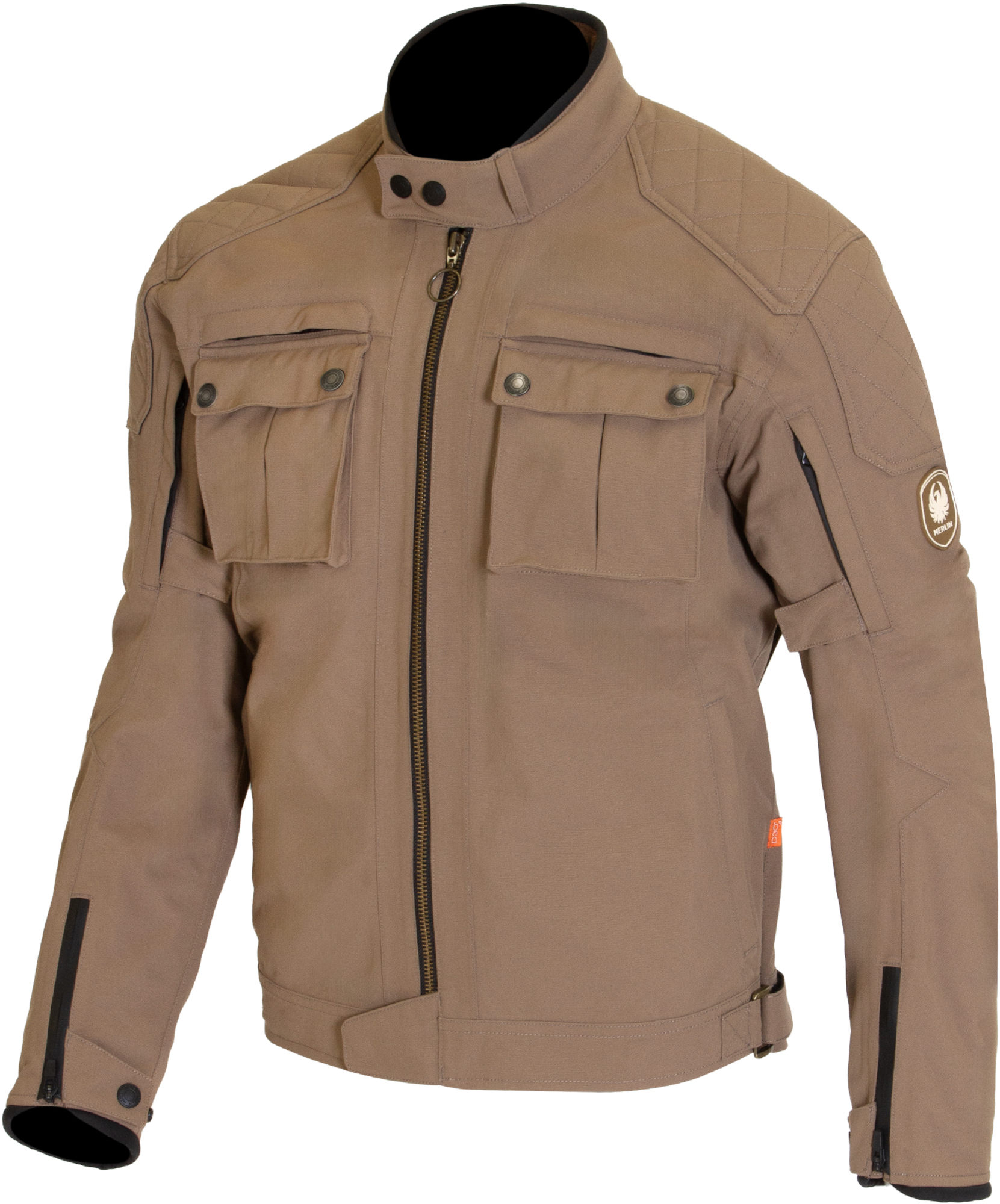 Merlin Coplow Eco D30 laminated Motorcycle Textile Jacket Sand 4XL Figure 1