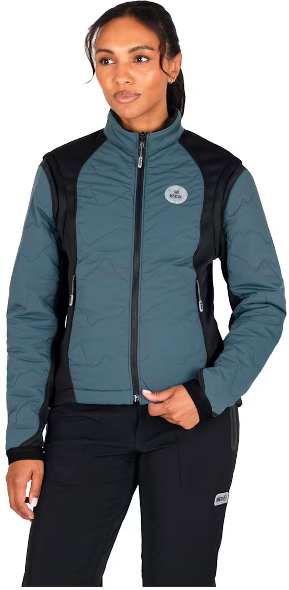 Knox Modra waterdichte dames motorfiets textieljas benzine/zwart XL Figuur 4